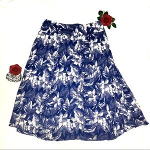 Laura Scott Floral Flowy Midi A Line Circle Skirt